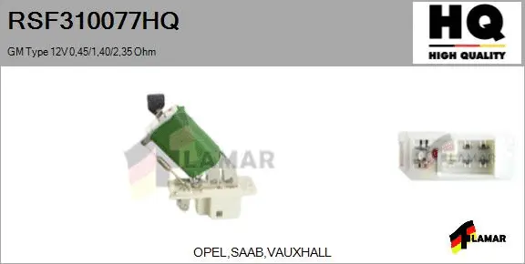 Resistor, interior blower (RSF310077HQ)