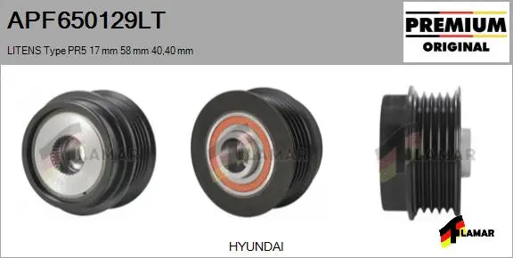 Belt Pulley, alternator (APF650129LT)