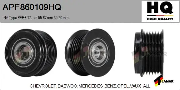 Belt Pulley, alternator (APF860109HQ)
