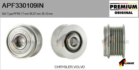 Belt Pulley, alternator (APF330109IN)