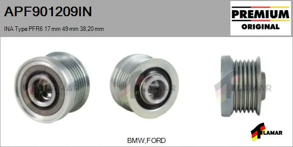 Belt Pulley, alternator (APF901209IN)