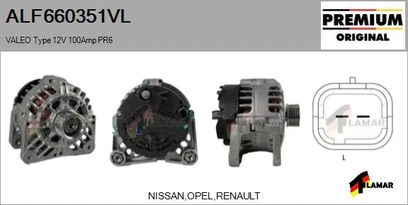 Alternator (ALF660351VL)