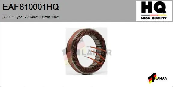 Stator, alternator (EAF810001HQ)