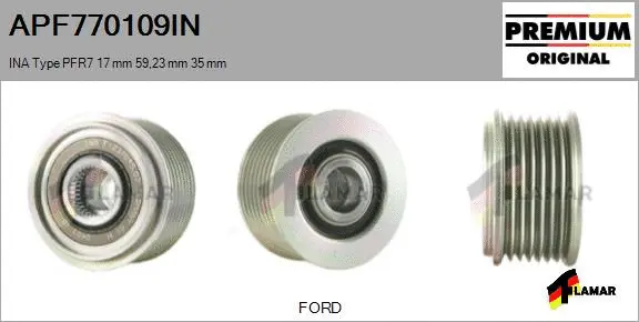 Belt Pulley, alternator (APF770109IN)