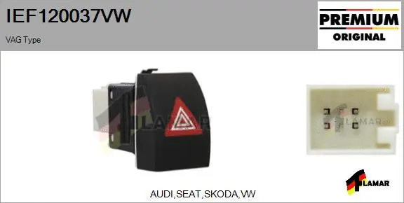 Hazard Warning Light Switch (IEF120037VW)