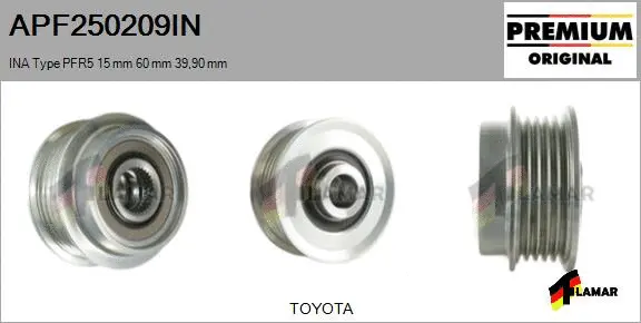 Belt Pulley, alternator (APF250209IN)