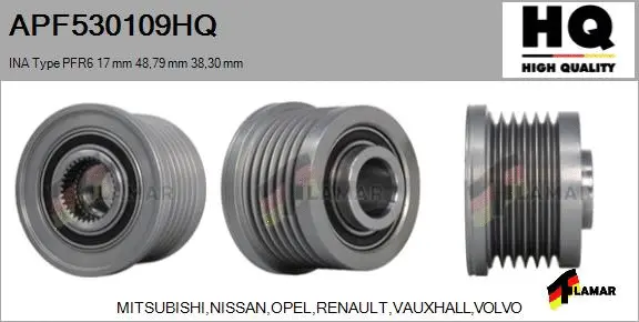 Belt Pulley, alternator (APF530109HQ)