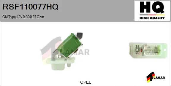 Resistor, interior blower (RSF110077HQ)