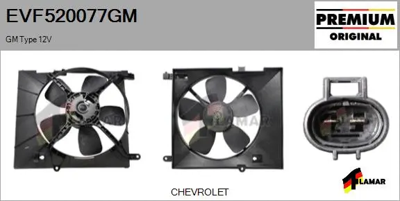 Electric Motor, radiator fan (EVF520077GM)