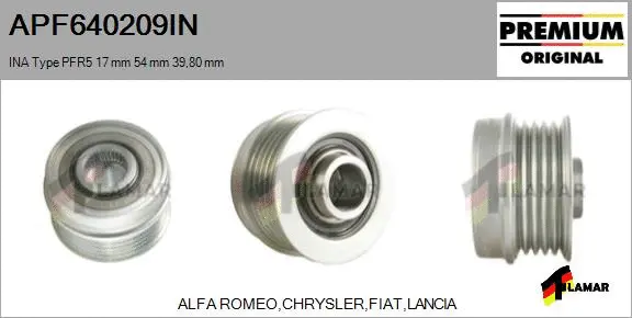 Belt Pulley, alternator (APF640209IN)