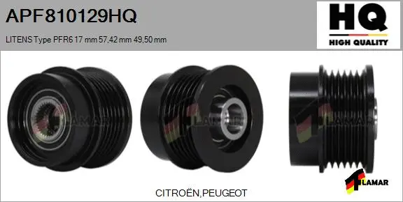 Belt Pulley, alternator (APF810129HQ)