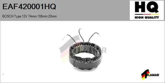 Stator, alternator (EAF420001HQ)