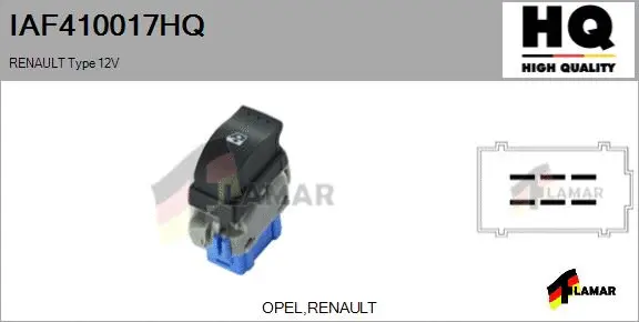 Switch, window regulator (IAF410017HQ)