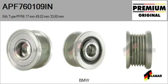 Belt Pulley, alternator (APF760109IN)