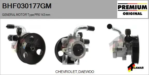 Hydraulic Pump, steering (BHF030177GM)