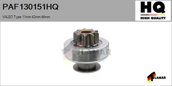 Pinion, starter (PAF130151HQ)