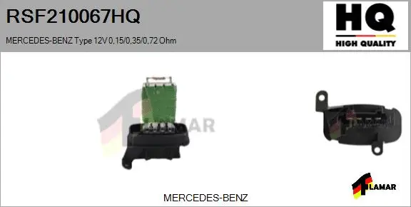 Resistor, interior blower (RSF210067HQ)