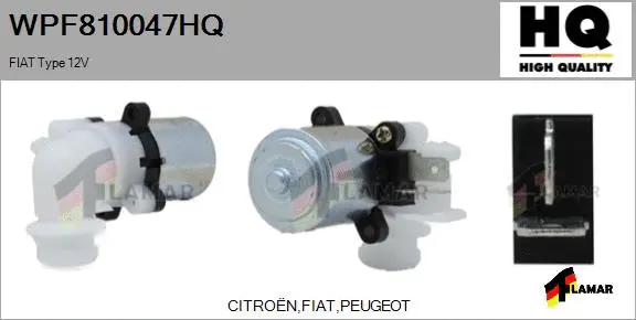 Washer Fluid Pump, window cleaning (WPF810047HQ)