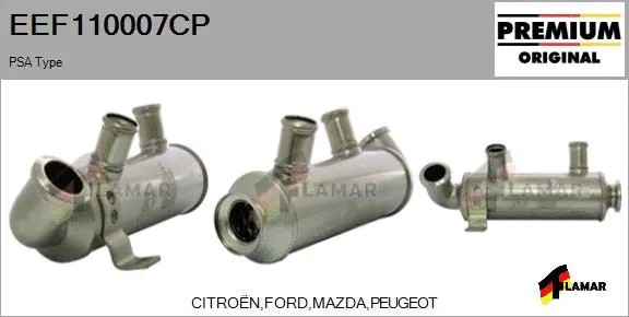 Cooler, exhaust gas recirculation (EEF110007CP)
