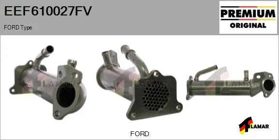 Cooler, exhaust gas recirculation (EEF610027FV)
