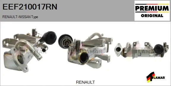 Cooler, exhaust gas recirculation (EEF210017RN)