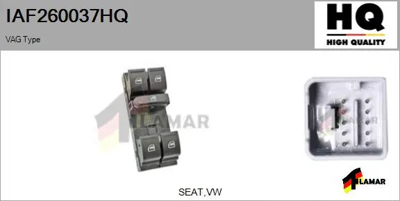 Switch, window regulator (IAF260037HQ)