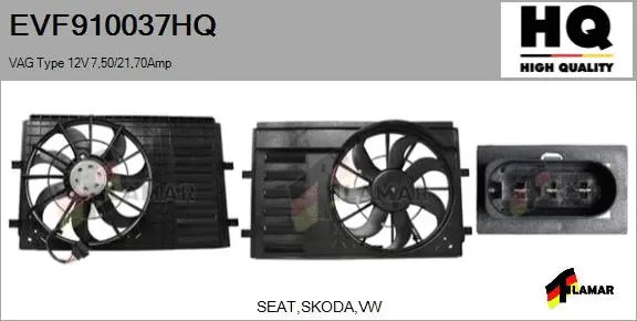 Electric Motor, radiator fan (EVF910037HQ)
