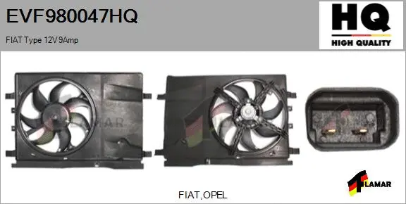 Electric Motor, radiator fan (EVF980047HQ)