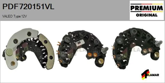 Rectifier, alternator (PDF720151VL)