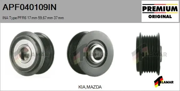 Belt Pulley, alternator (APF040109IN)