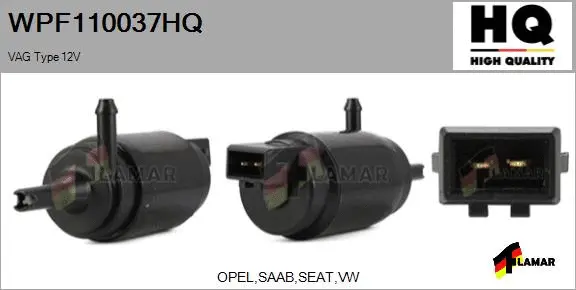 Washer Fluid Pump, window cleaning (WPF110037HQ)