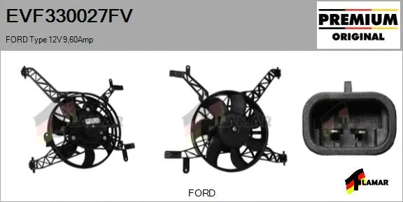 Electric Motor, radiator fan (EVF330027FV)