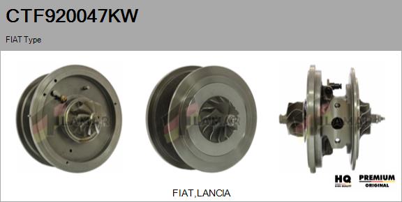 Core assembly, turbocharger (CTF920047KW)