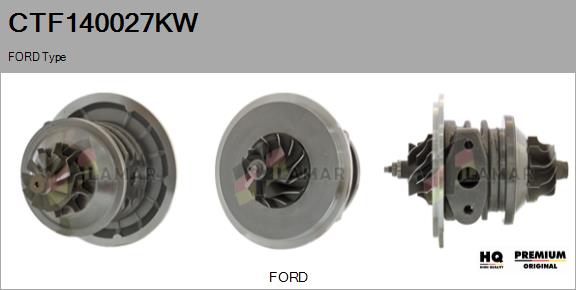 Core assembly, turbocharger (CTF140027KW)