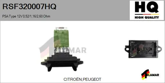 Resistor, interior blower (RSF320007HQ)