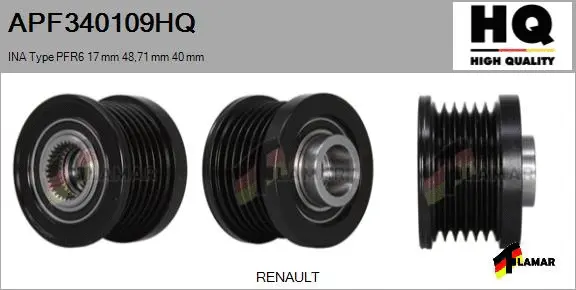 Belt Pulley, alternator (APF340109HQ)