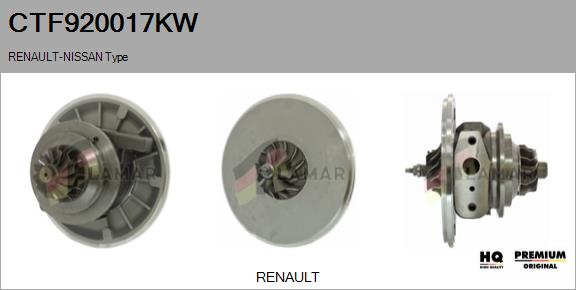 Core assembly, turbocharger (CTF920017KW)