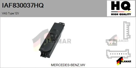 Switch, window regulator (IAF830037HQ)