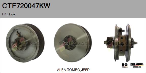 Core assembly, turbocharger (CTF720047KW)