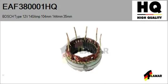 Stator, alternator (EAF380001HQ)