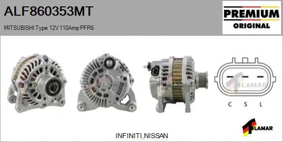 Alternator (ALF860353MT)
