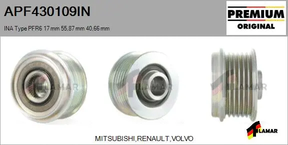 Belt Pulley, alternator (APF430109IN)