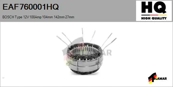 Stator, alternator (EAF760001HQ)