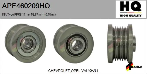 Belt Pulley, alternator (APF460209HQ)