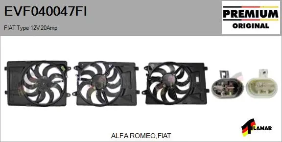 Electric Motor, radiator fan (EVF040047FI)