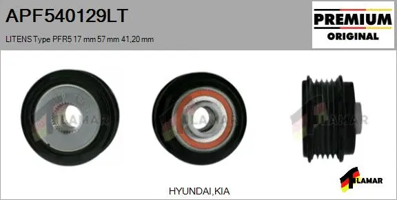 Belt Pulley, alternator (APF540129LT)