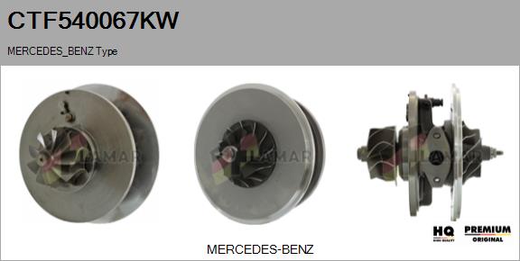 Core assembly, turbocharger (CTF540067KW)