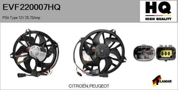 Electric Motor, radiator fan (EVF220007HQ)