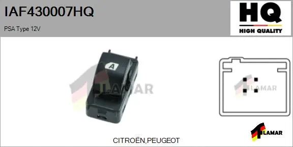 Switch, window regulator (IAF430007HQ)