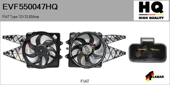 Electric Motor, radiator fan (EVF550047HQ)